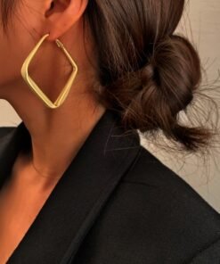 Geometric Metal Earrings for Women Jewelry Gift Irregular Circle Square Earrings Femme Cold Fashion Korean Women's Earrings Latest