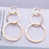 New Hollow Round Circle Earrings Creative Fashion Jewelry Brincos Trendy Punk Style Geometric Metal Earrings for Women Jewelry