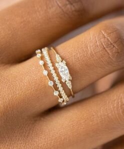 New INS Gold Color Noble Trend Dainty Rings For Women Entry Lux Zircon Midi Finger Rings For Girl Anniversary Jewelry KAR229