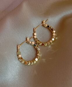 Round Circle Hoop Earrings For Women Stainless Steel Golden Statement Metal Earring Latest Trend Party Jewelry Couple Gift brinco