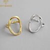 XIYANIKE Silver Color Irregular Hollow Opening Rings for Women Couple Fashion Simple Geometric Party Jewelry Gifts